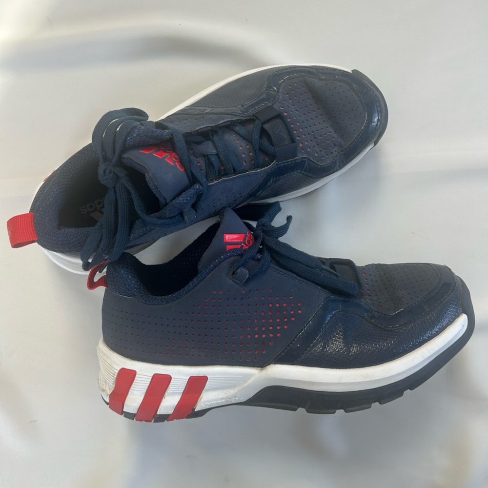 Adidas Men's Dark Blue and Red Athletic Shoes
